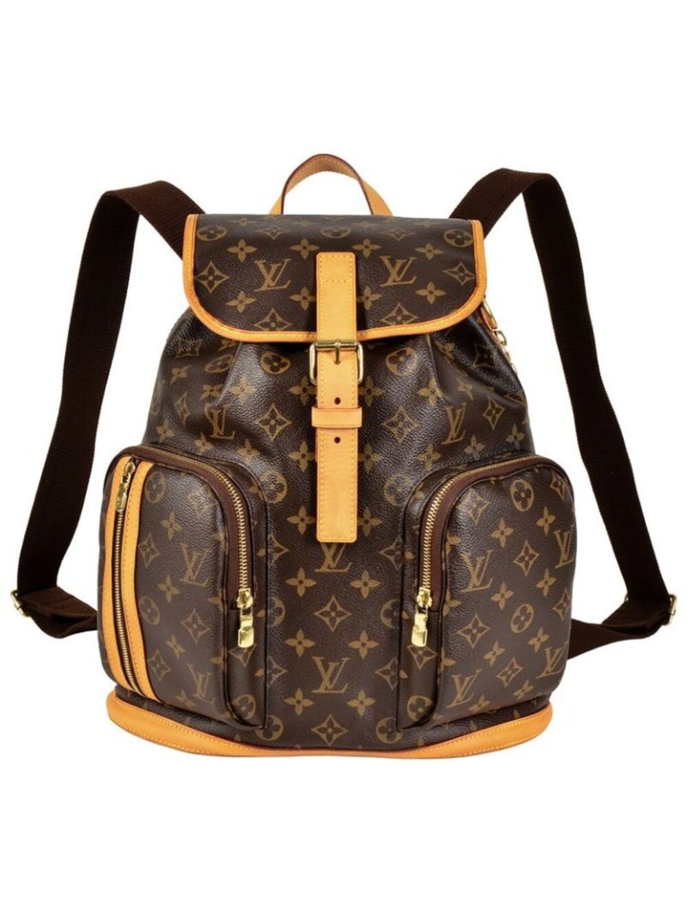 Louis Vuitton Sac A de Bosphore Backpack Monogram Canvas Gold Hardware